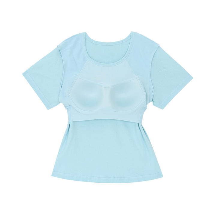 Wacoal Lingerie เสื้อแขนสั้นเสริมบรา รุ่น WH4A07 Wacoal