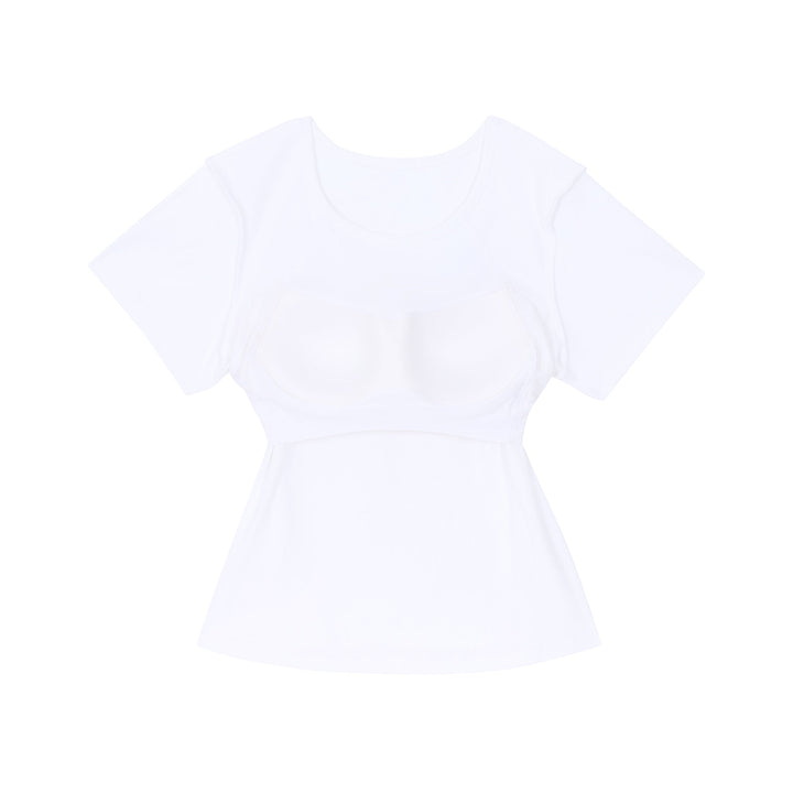 Wacoal Lingerie เสื้อแขนสั้นเสริมบรา รุ่น WH4A07 Wacoal