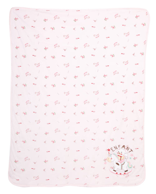 ENFANT (อองฟองต์) ผ้าห่ม 30x40 นิ้ว ลายยูนิคอร์น สีชมพู ENFANT