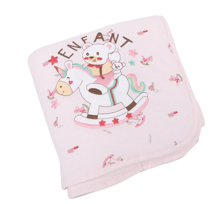ENFANT (อองฟองต์) ผ้าห่ม 30x40 นิ้ว ลายยูนิคอร์น สีชมพู ENFANT