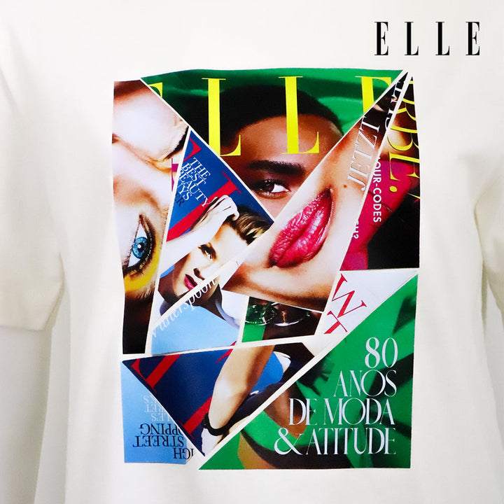 ELLE เสื้อยืด T-SHIRT ผ้า COTTON แขนสั้น ทรง BASIC สกรีนลายกราฟฟิค ELLE LIMITED EDITION COLLECTION ELLE 80 YEARS รุ่น W3K718 Elle