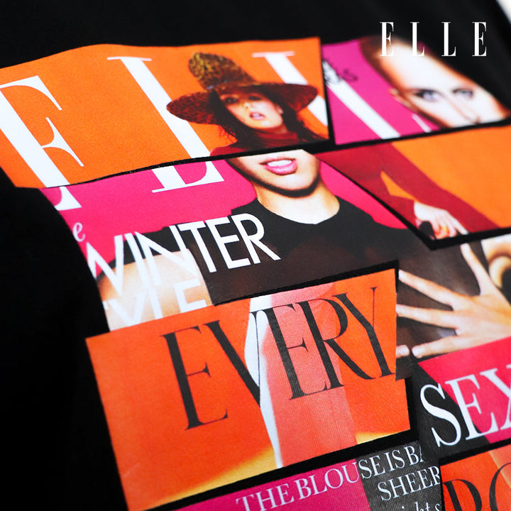 ELLE เสื้อยืด T-SHIRT ผ้า COTTON แขนสั้น ทรง BASIC สกรีนลายกราฟฟิค ELLE LIMITED EDITION COLLECTION ELLE 80 YEARS รุ่น W3K718 Elle