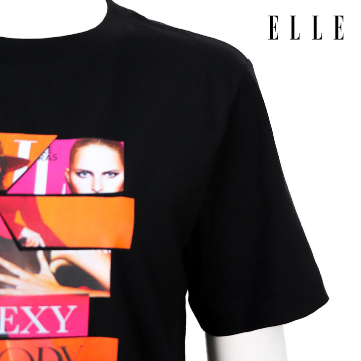 ELLE เสื้อยืด T-SHIRT ผ้า COTTON แขนสั้น ทรง BASIC สกรีนลายกราฟฟิค ELLE LIMITED EDITION COLLECTION ELLE 80 YEARS รุ่น W3K718 Elle