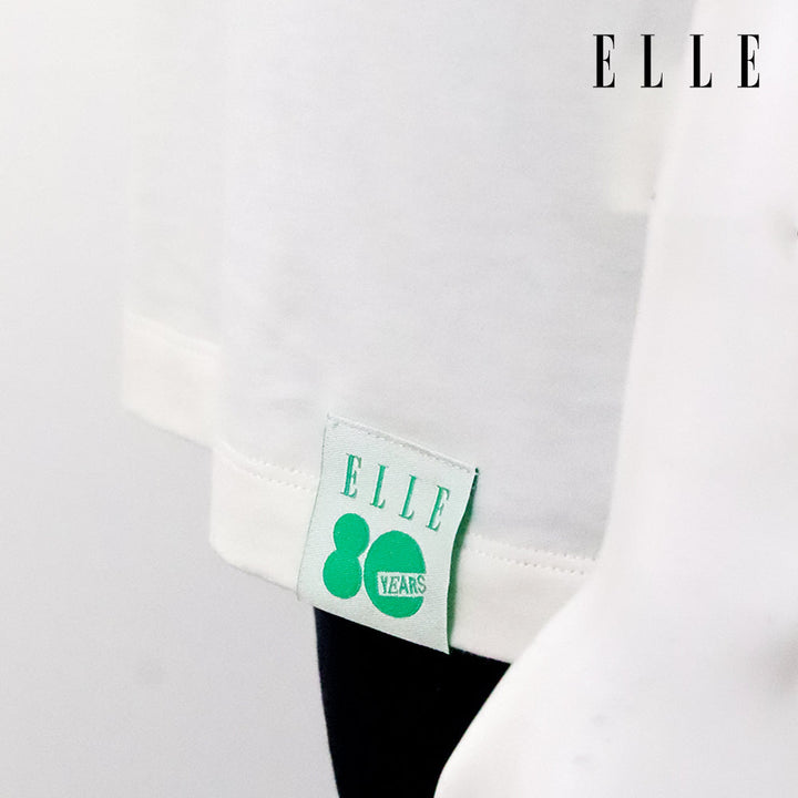 ELLE เสื้อยืด T-SHIRT ผ้า COTTON แขนสั้น ทรง BASIC สกรีนลายกราฟฟิค ELLE LIMITED EDITION COLLECTION ELLE 80 YEARS รุ่น W3K718 Elle