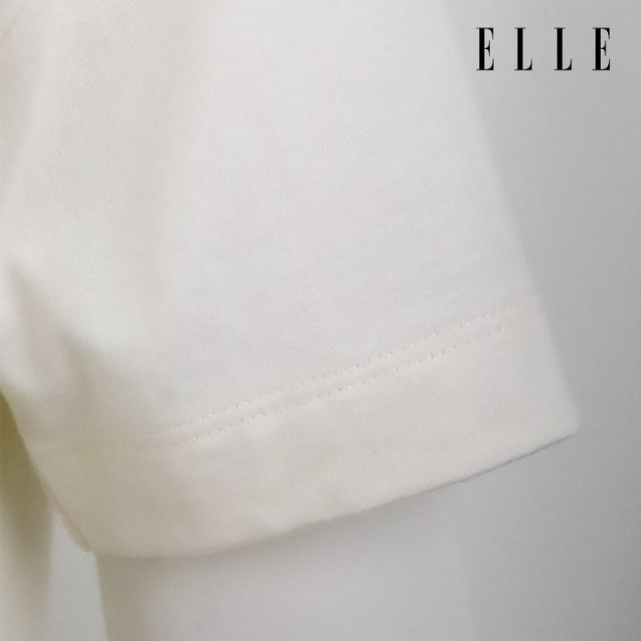 ELLE เสื้อยืด T-SHIRT ผ้า COTTON แขนสั้น ทรง BASIC สกรีนลายกราฟฟิค ELLE LIMITED EDITION COLLECTION ELLE 80 YEARS รุ่น W3K718 Elle