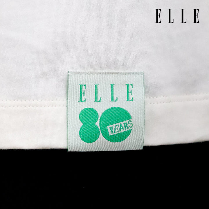 ELLE เสื้อยืด T-SHIRT ผ้า COTTON แขนสั้น ทรง BASIC สกรีนลายกราฟฟิค ELLE LIMITED EDITION COLLECTION ELLE 80 YEARS รุ่น W3K718 Elle