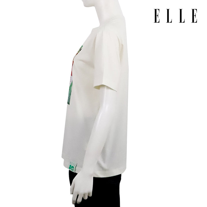 ELLE เสื้อยืด T-SHIRT ผ้า COTTON แขนสั้น ทรง BASIC สกรีนลายกราฟฟิค ELLE LIMITED EDITION COLLECTION ELLE 80 YEARS รุ่น W3K718 Elle