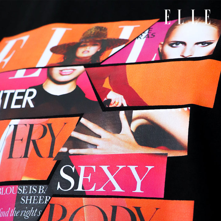 ELLE เสื้อยืด T-SHIRT ผ้า COTTON แขนสั้น ทรง BASIC สกรีนลายกราฟฟิค ELLE LIMITED EDITION COLLECTION ELLE 80 YEARS รุ่น W3K718 Elle