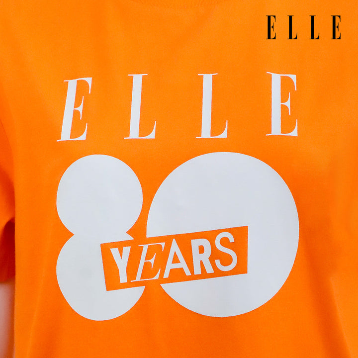 ELLE เสื้อยืด T-SHIRT ผ้า COTTON แขนสั้น ทรง BASIC สกรีนลายกราฟฟิค ELLE LIMITED EDITION COLLECTION ELLE 80 YEARS รุ่น W3K720 ELLE