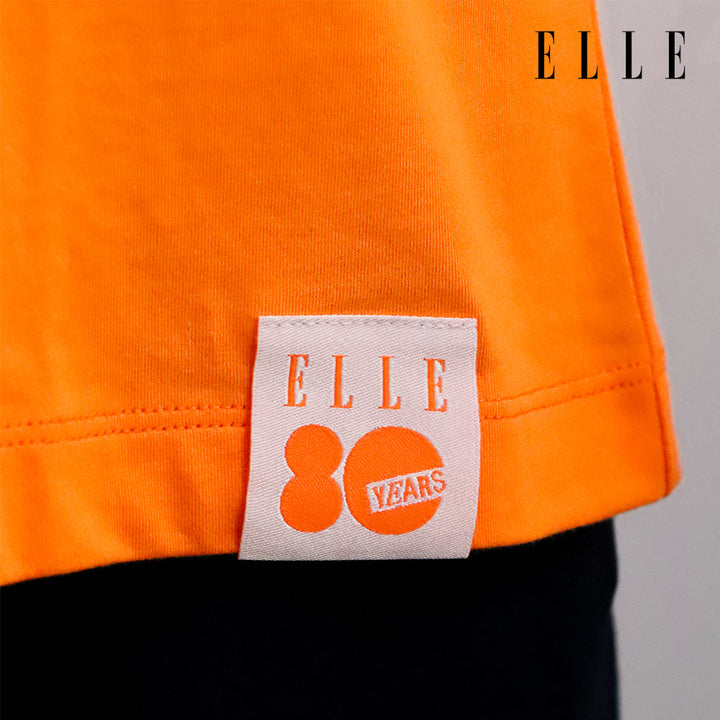 ELLE เสื้อยืด T-SHIRT ผ้า COTTON แขนสั้น ทรง BASIC สกรีนลายกราฟฟิค ELLE LIMITED EDITION COLLECTION ELLE 80 YEARS รุ่น W3K720 ELLE