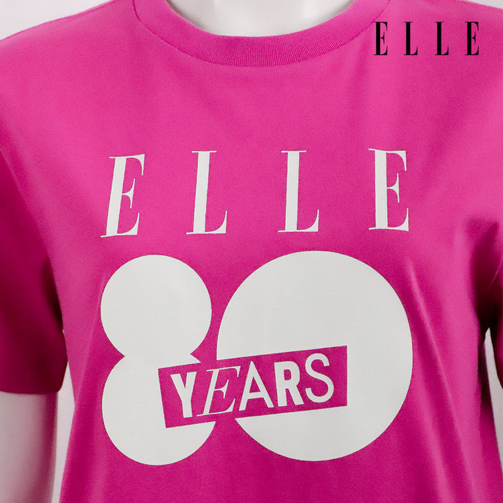 ELLE เสื้อยืด T-SHIRT ผ้า COTTON แขนสั้น ทรง BASIC สกรีนลายกราฟฟิค ELLE LIMITED EDITION COLLECTION ELLE 80 YEARS รุ่น W3K720 ELLE