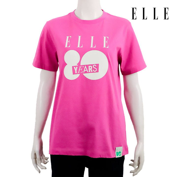 ELLE เสื้อยืด T-SHIRT ผ้า COTTON แขนสั้น ทรง BASIC สกรีนลายกราฟฟิค ELLE LIMITED EDITION COLLECTION ELLE 80 YEARS รุ่น W3K720 ELLE