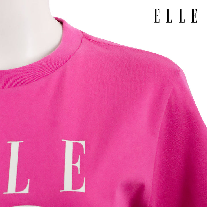 ELLE เสื้อยืด T-SHIRT ผ้า COTTON แขนสั้น ทรง BASIC สกรีนลายกราฟฟิค ELLE LIMITED EDITION COLLECTION ELLE 80 YEARS รุ่น W3K720 ELLE