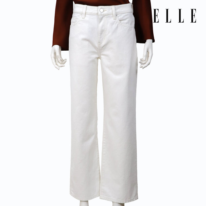 ELLE กางเกงยีนส์ขายาว ผ้า COTTON SPANDEX ทรงขากระบอก รุ่น W3L711 ELLE
