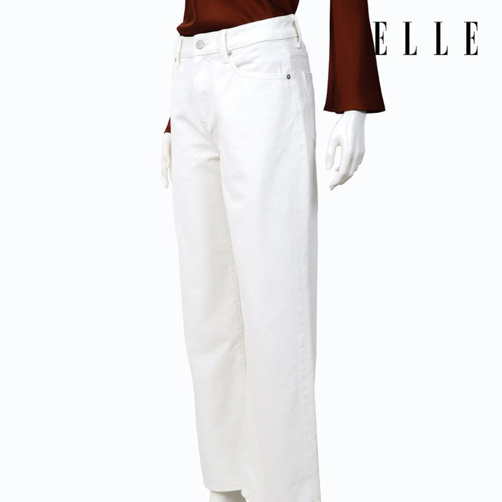 ELLE กางเกงยีนส์ขายาว ผ้า COTTON SPANDEX ทรงขากระบอก รุ่น W3L711 ELLE