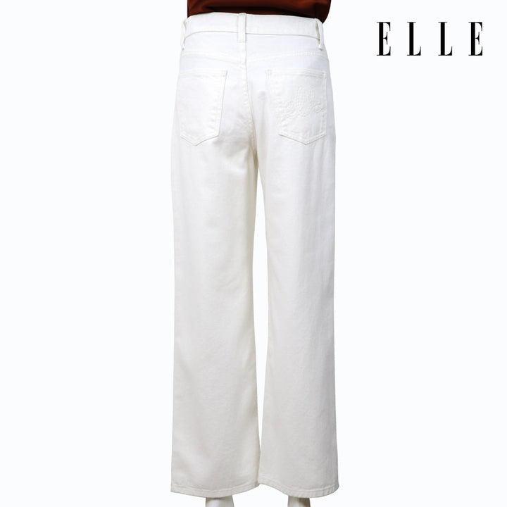 ELLE กางเกงยีนส์ขายาว ผ้า COTTON SPANDEX ทรงขากระบอก รุ่น W3L711 ELLE