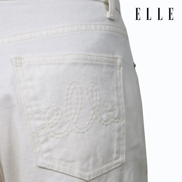 ELLE กางเกงยีนส์ขายาว ผ้า COTTON SPANDEX ทรงขากระบอก รุ่น W3L711 ELLE