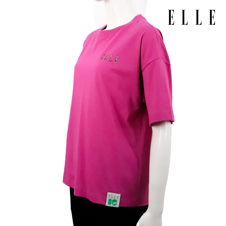 ELLE เสื้อยืด T-SHIRT ผ้า COTTON แขนสั้น ทรง CROP สกรีนลายกราฟฟิค ELLE LIMITED EDITION COLLECTION ELLE 80 YEARS รุ่น W3K723 ELLE