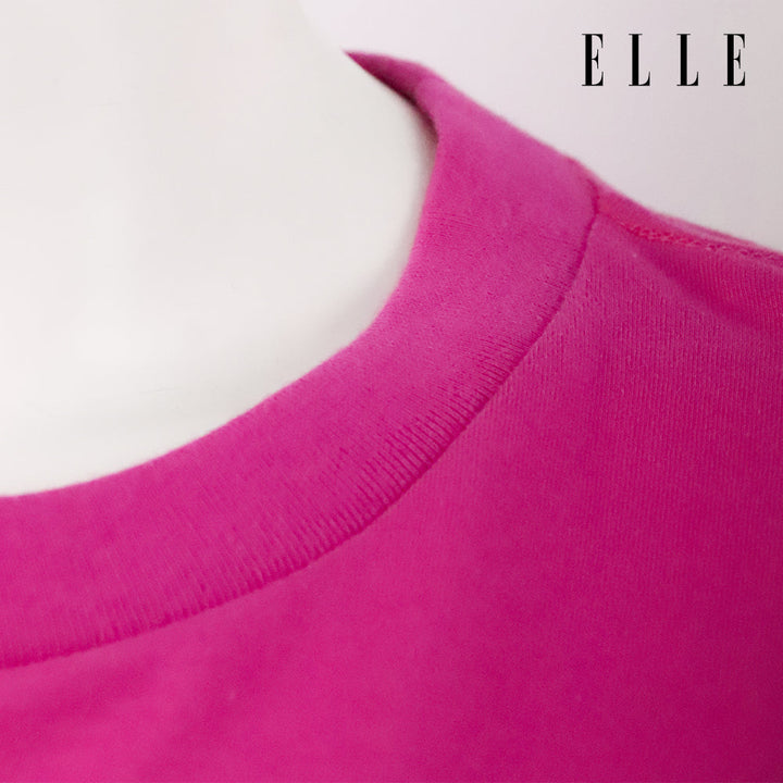 ELLE เสื้อยืด T-SHIRT ผ้า COTTON แขนสั้น ทรง CROP สกรีนลายกราฟฟิค ELLE LIMITED EDITION COLLECTION ELLE 80 YEARS รุ่น W3K723 ELLE