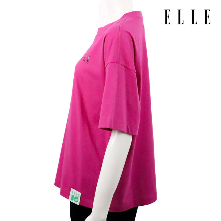 ELLE เสื้อยืด T-SHIRT ผ้า COTTON แขนสั้น ทรง CROP สกรีนลายกราฟฟิค ELLE LIMITED EDITION COLLECTION ELLE 80 YEARS รุ่น W3K723 ELLE