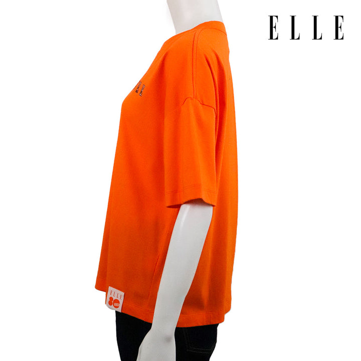 ELLE เสื้อยืด T-SHIRT ผ้า COTTON แขนสั้น ทรง CROP สกรีนลายกราฟฟิค ELLE LIMITED EDITION COLLECTION ELLE 80 YEARS รุ่น W3K723 ELLE