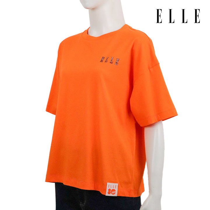 ELLE เสื้อยืด T-SHIRT ผ้า COTTON แขนสั้น ทรง CROP สกรีนลายกราฟฟิค ELLE LIMITED EDITION COLLECTION ELLE 80 YEARS รุ่น W3K723 ELLE