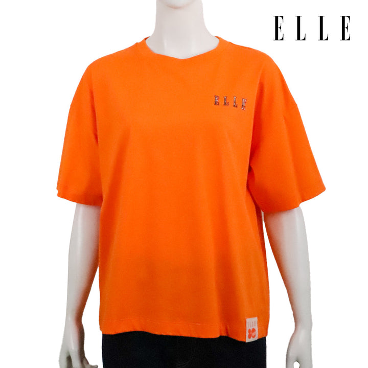 ELLE เสื้อยืด T-SHIRT ผ้า COTTON แขนสั้น ทรง CROP สกรีนลายกราฟฟิค ELLE LIMITED EDITION COLLECTION ELLE 80 YEARS รุ่น W3K723 ELLE