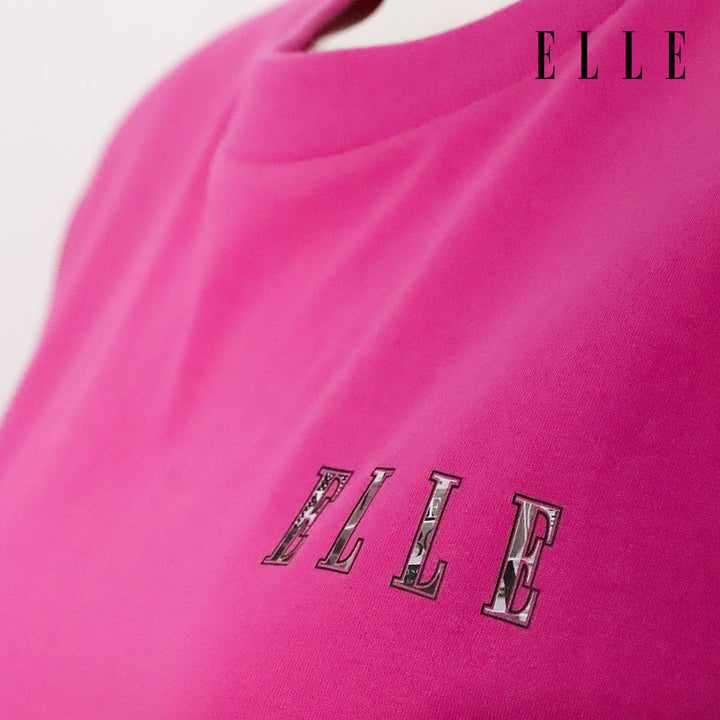 ELLE เสื้อยืด T-SHIRT ผ้า COTTON แขนสั้น ทรง CROP สกรีนลายกราฟฟิค ELLE LIMITED EDITION COLLECTION ELLE 80 YEARS รุ่น W3K723 ELLE