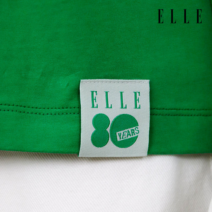 ELLE เสื้อยืด T-SHIRT ผ้า COTTON แขนสั้น ทรง CROP สกรีนลายกราฟฟิค ELLE LIMITED EDITION COLLECTION ELLE 80 YEARS รุ่น W3K723 ELLE