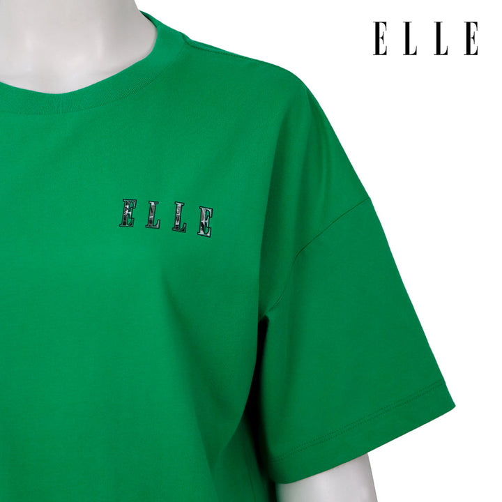 ELLE เสื้อยืด T-SHIRT ผ้า COTTON แขนสั้น ทรง CROP สกรีนลายกราฟฟิค ELLE LIMITED EDITION COLLECTION ELLE 80 YEARS รุ่น W3K723 ELLE