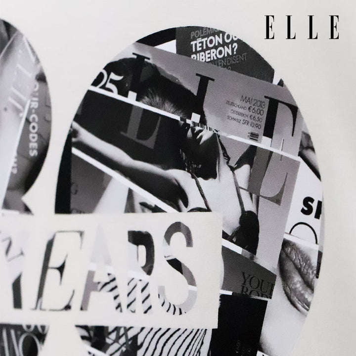 ELLE เสื้อยืด T-SHIRT ผ้า COTTON แขนสั้น ทรง CROP สกรีนลายกราฟฟิค ELLE LIMITED EDITION COLLECTION ELLE 80 YEARS รุ่น W3K719 ELLE