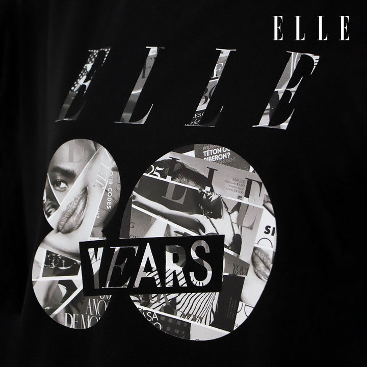 ELLE เสื้อยืด T-SHIRT ผ้า COTTON แขนสั้น ทรง CROP สกรีนลายกราฟฟิค ELLE LIMITED EDITION COLLECTION ELLE 80 YEARS รุ่น W3K719 ELLE