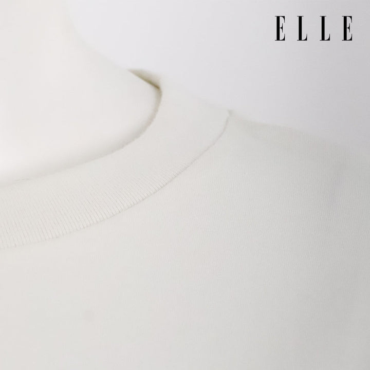 ELLE เสื้อยืด T-SHIRT ผ้า COTTON แขนสั้น ทรง CROP สกรีนลายกราฟฟิค ELLE LIMITED EDITION COLLECTION ELLE 80 YEARS รุ่น W3K719 ELLE