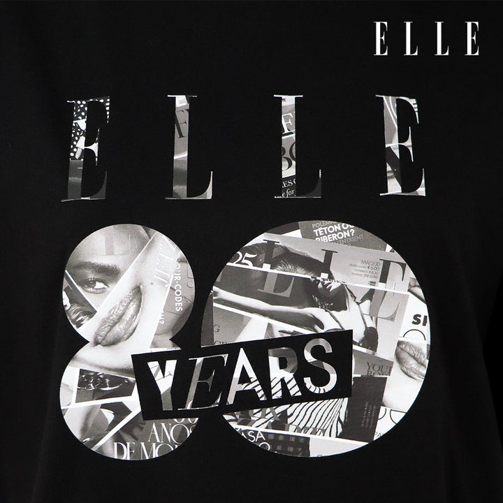 ELLE เสื้อยืด T-SHIRT ผ้า COTTON แขนสั้น ทรง CROP สกรีนลายกราฟฟิค ELLE LIMITED EDITION COLLECTION ELLE 80 YEARS รุ่น W3K719 ELLE