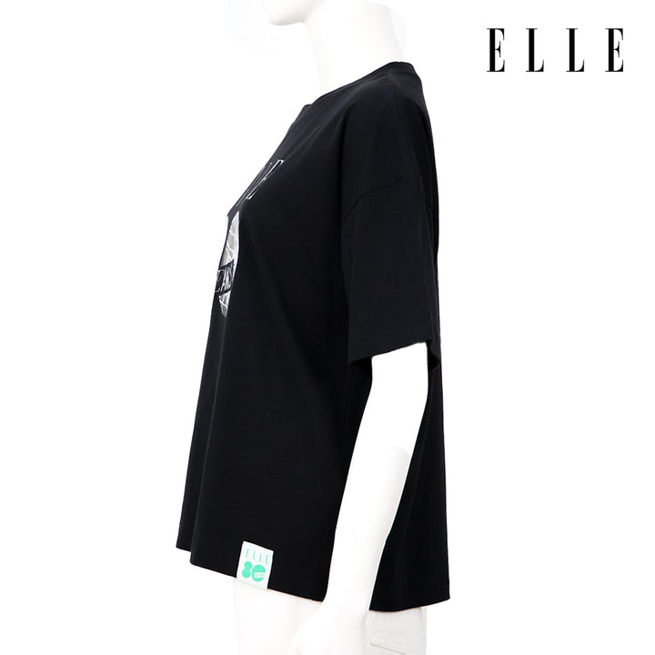 ELLE เสื้อยืด T-SHIRT ผ้า COTTON แขนสั้น ทรง CROP สกรีนลายกราฟฟิค ELLE LIMITED EDITION COLLECTION ELLE 80 YEARS รุ่น W3K719 ELLE