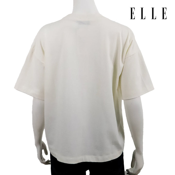 ELLE เสื้อยืด T-SHIRT ผ้า COTTON แขนสั้น ทรง CROP สกรีนลายกราฟฟิค ELLE LIMITED EDITION COLLECTION ELLE 80 YEARS รุ่น W3K719 ELLE