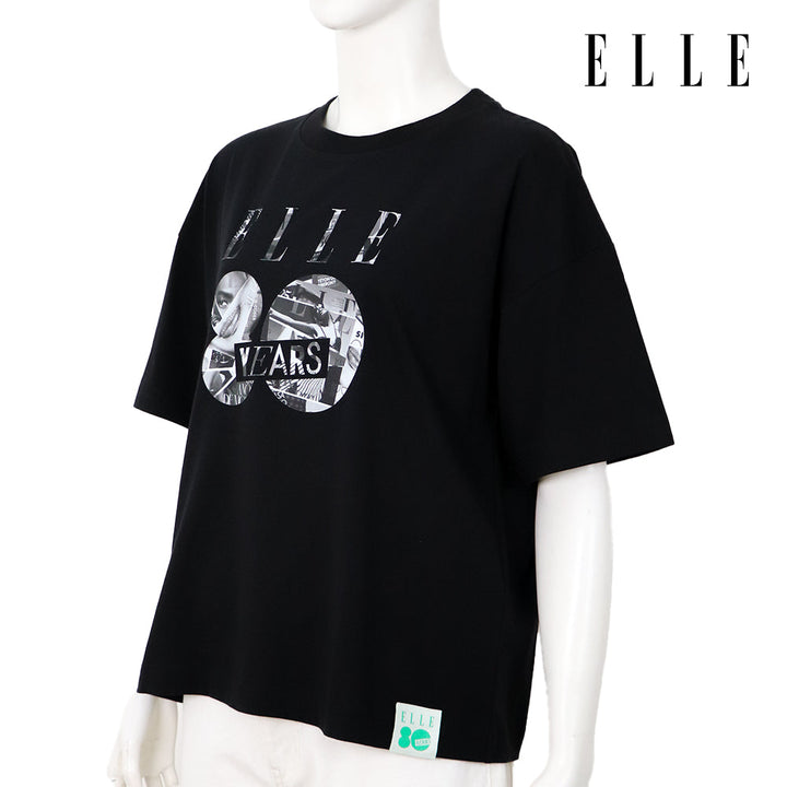ELLE เสื้อยืด T-SHIRT ผ้า COTTON แขนสั้น ทรง CROP สกรีนลายกราฟฟิค ELLE LIMITED EDITION COLLECTION ELLE 80 YEARS รุ่น W3K719 ELLE