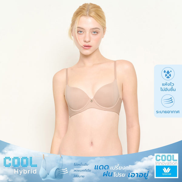 Wacoal Cool Innovation บรามีโครง ฟองน้ำบาง 10 มิล รุ่น WB5P63 Wacoal