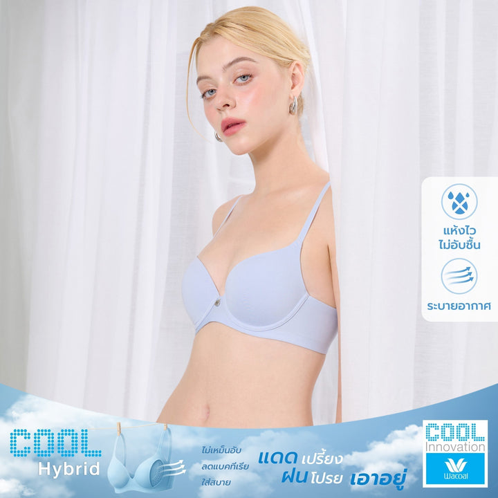 Wacoal Cool Innovation บรามีโครง ฟองน้ำบาง 10 มิล รุ่น WB5P63 Wacoal