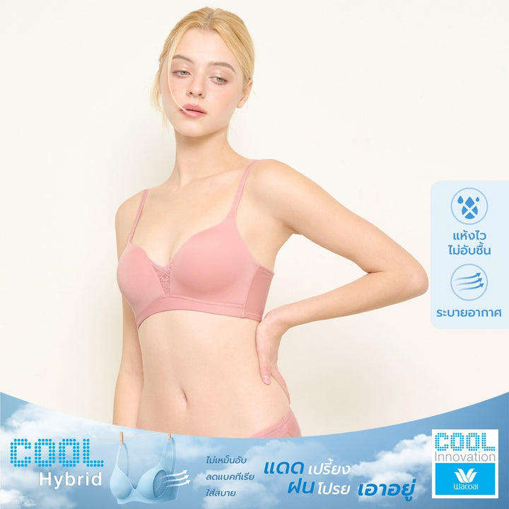 Wacoal Cool Innovation บราไร้โครง ฟองน้ำบาง 10 มิล รุ่น WB5X91 Wacoal