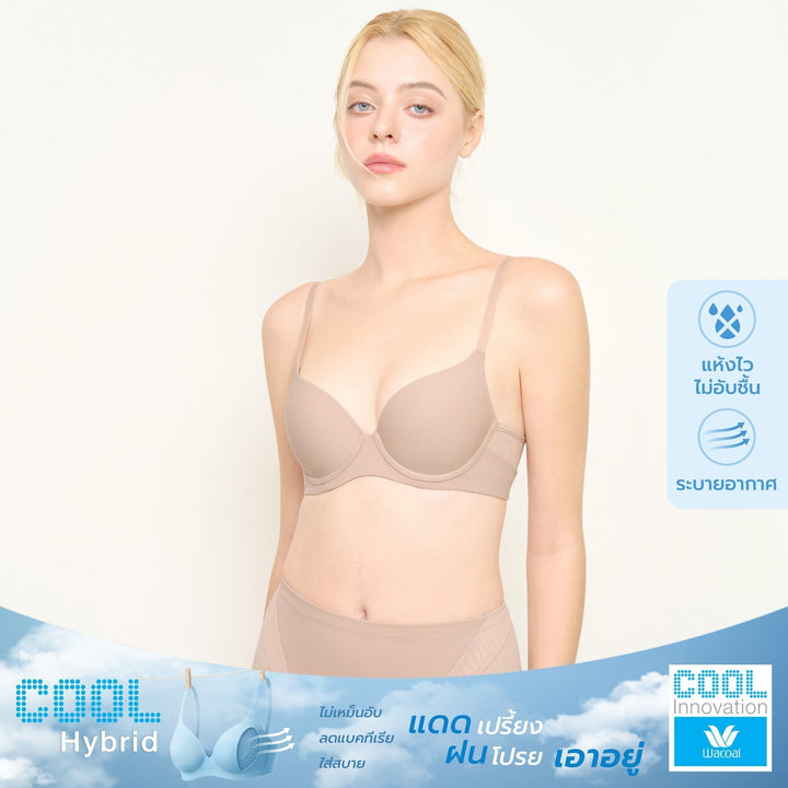 Wacoal Cool Innovation บรามีโครง ฟองน้ำบาง 10 มิล รุ่น WB5P66 Wacoal