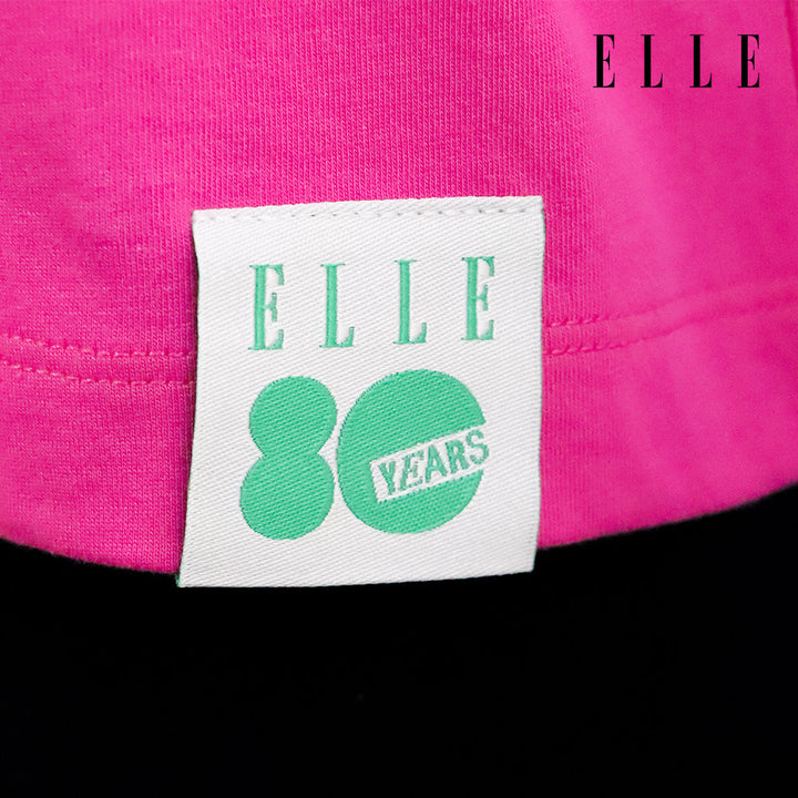 ELLE เสื้อยืด T-SHIRT ผ้า COTTON แขนสั้น ทรง BASIC สกรีนลายกราฟฟิค ELLE LIMITED EDITION COLLECTION ELLE 80 YEARS รุ่น W3K721 ELLE