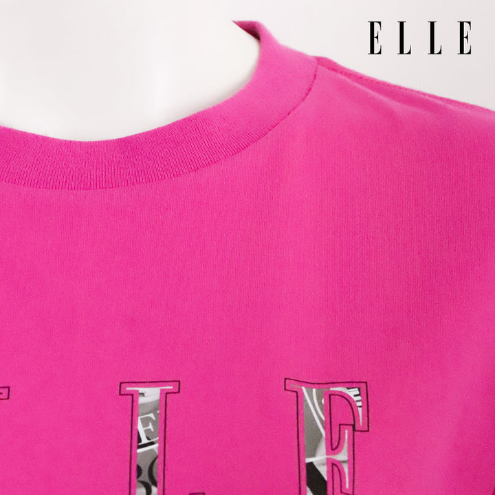 ELLE เสื้อยืด T-SHIRT ผ้า COTTON แขนสั้น ทรง BASIC สกรีนลายกราฟฟิค ELLE LIMITED EDITION COLLECTION ELLE 80 YEARS รุ่น W3K721 ELLE