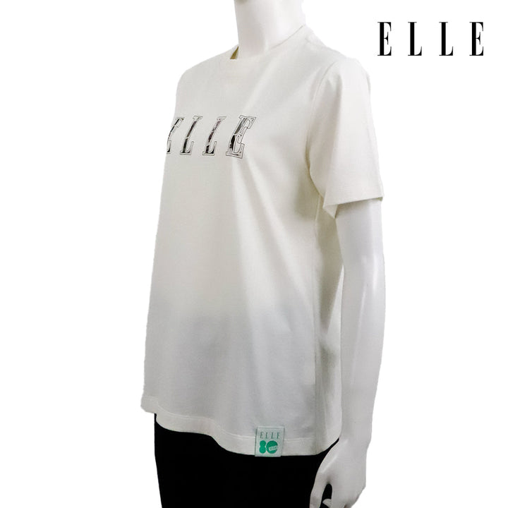 ELLE เสื้อยืด T-SHIRT ผ้า COTTON แขนสั้น ทรง BASIC สกรีนลายกราฟฟิค ELLE LIMITED EDITION COLLECTION ELLE 80 YEARS รุ่น W3K721 ELLE