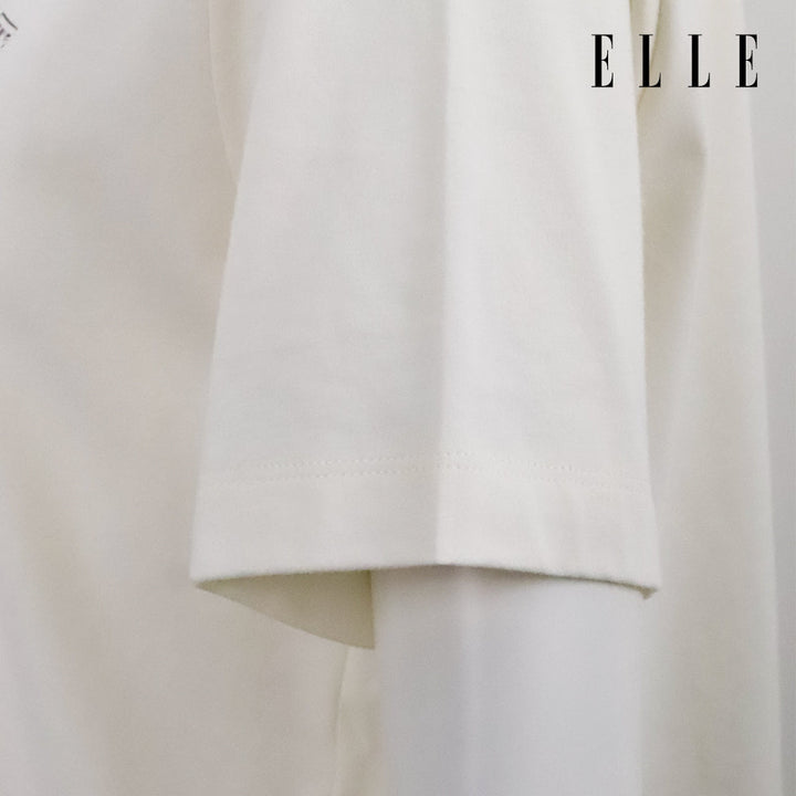 ELLE เสื้อยืด T-SHIRT ผ้า COTTON แขนสั้น ทรง BASIC สกรีนลายกราฟฟิค ELLE LIMITED EDITION COLLECTION ELLE 80 YEARS รุ่น W3K721 ELLE