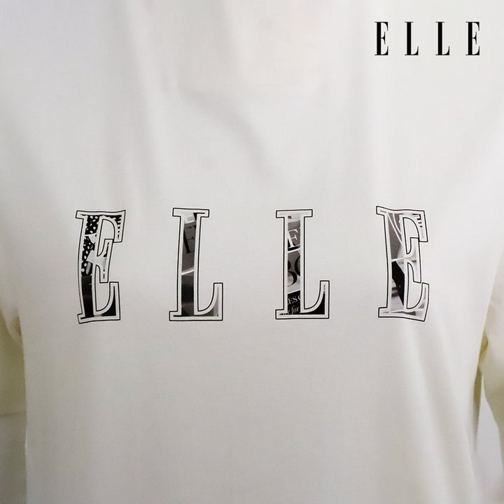 ELLE เสื้อยืด T-SHIRT ผ้า COTTON แขนสั้น ทรง BASIC สกรีนลายกราฟฟิค ELLE LIMITED EDITION COLLECTION ELLE 80 YEARS รุ่น W3K721 ELLE