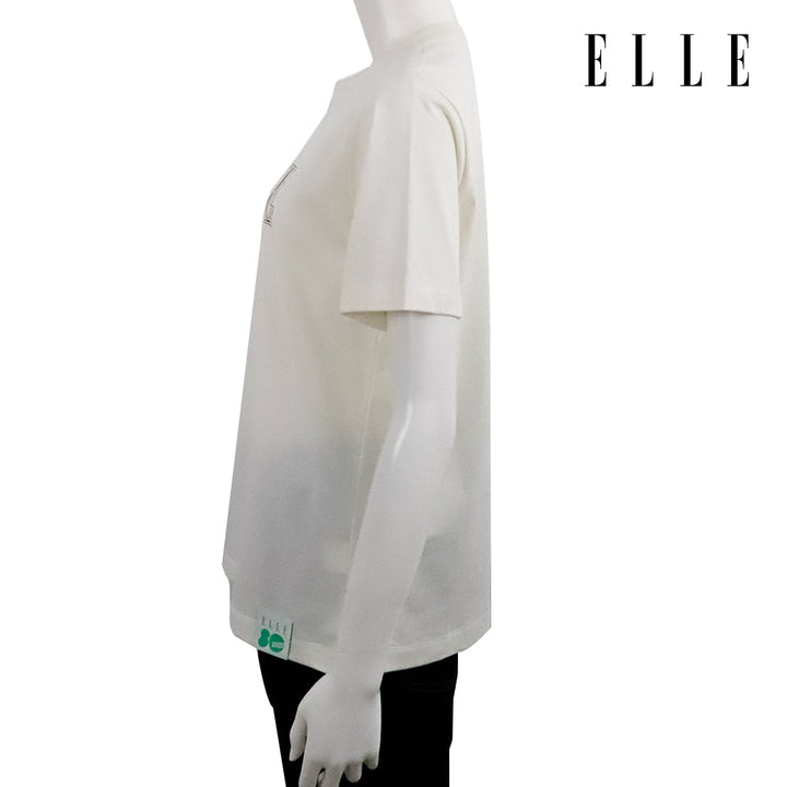 ELLE เสื้อยืด T-SHIRT ผ้า COTTON แขนสั้น ทรง BASIC สกรีนลายกราฟฟิค ELLE LIMITED EDITION COLLECTION ELLE 80 YEARS รุ่น W3K721 ELLE