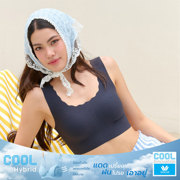 Wacoal Cool Innovation บราไร้โครง รูปแบบสวมหัว รุ่น WH9E15 Wacoal
