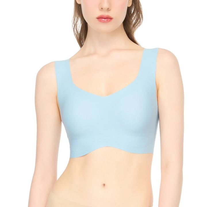 Wacoal ชุดชั้นเนียน บราไร้โครง บราสวมหัวคอวี รุ่น WH9E12 Wacoal