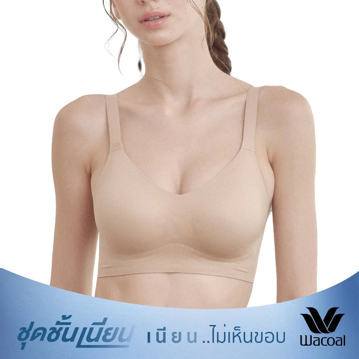 Wacoal ชุดชั้นเนียน บราไร้โครง Smartsize เสริมฟองน้ำ รุ่น WB3Y28 Wacoal